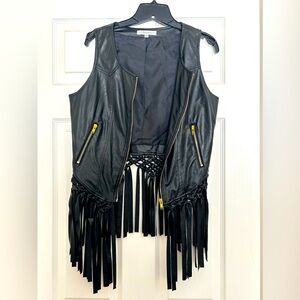European Faux Leather Vest